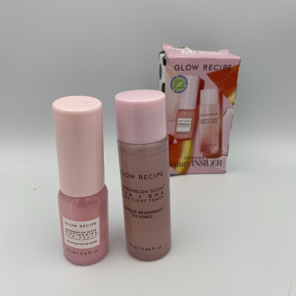 Sephora Birthday Gift Set Glow Recipe Watermelon Glow Toner & Dew Drops